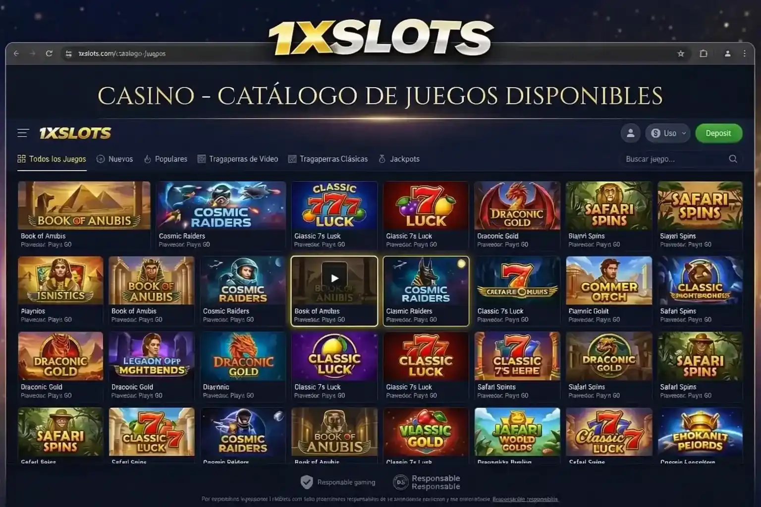 Catálogo de Juegos Disponibles